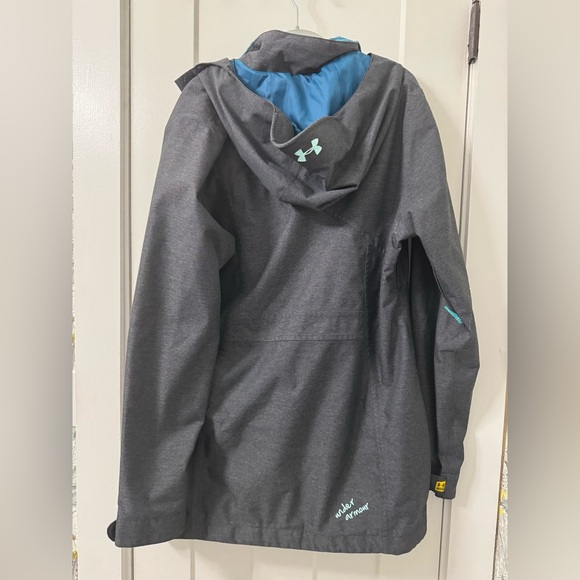 Under Armour Mtn‎ Men’s Jacket Coat Size Large Hooded Gray Ski Snowboard - Picture 2 of 6